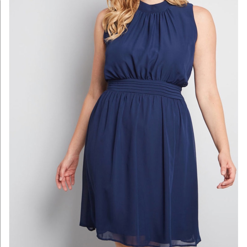 Navy Blue Windy City ModCloth Dress